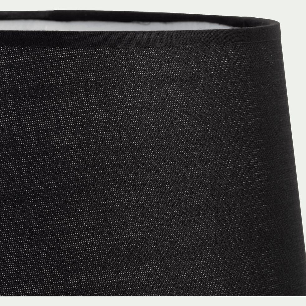 Abat-jour tambour en coton D33cm - noir-MISTRAL