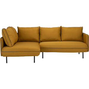 Saou - canapé d'angle gauche jaune nèfle