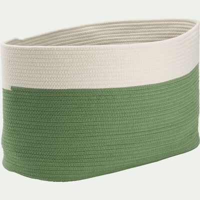 Panier de rangement bicolore - vert L55xl30xH35cm-Louni
