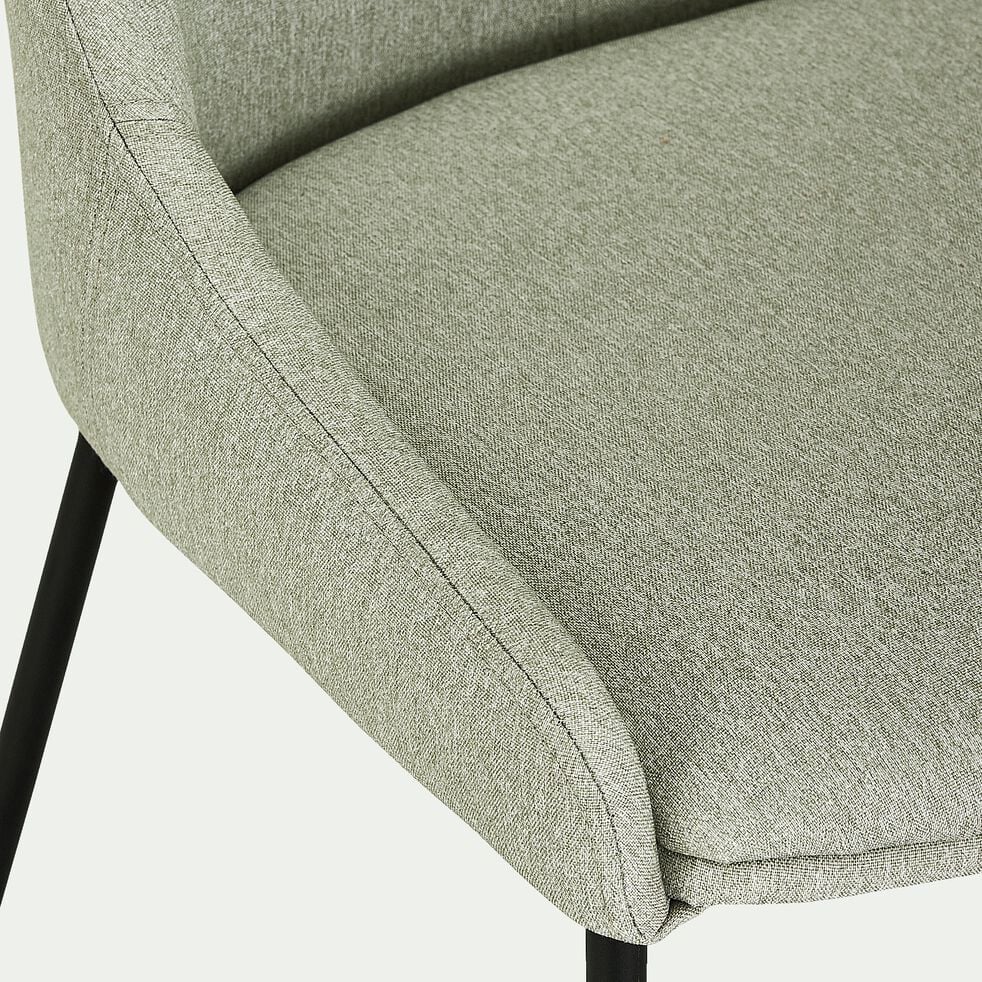 Chaise en tissu - vert olivier-TINOU