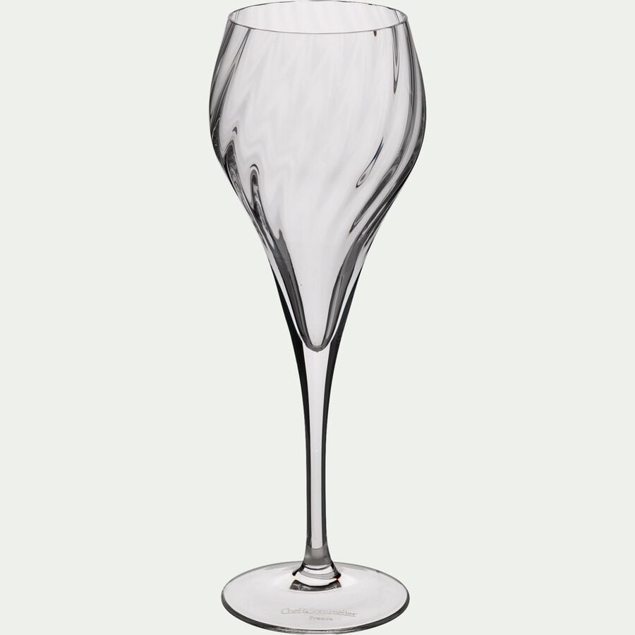 Coffret de 6 flûtes à champagne en cristallin 16cl - transparent-SYMETRIE