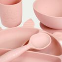 Set de repas licorne en silicone - rose-AMBRE