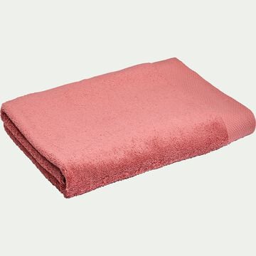 Drap de bain en coton peigné - rouge ricin 100x150cm-AZUR