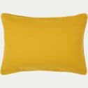 Coussin à passepoil bicolore en coton 30x50cm - jaune-ARLES