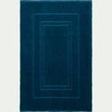 Tapis de bain en coton - bleu figuerolles 50x80cm-AZUR