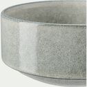 Assiette creuse en grès émail réactif D15,5cm - gris clair-PIETRA