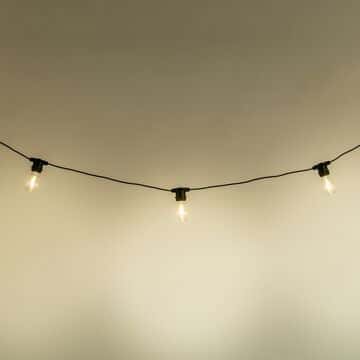 Guirlande lumineuse solaire 10 ampoules - noir 8m-ALLEGRA