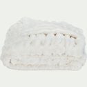 Plaid doux 130x170cm - blanc ventoux-CARINO