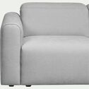 Canapé 5 places fixe en tissu - gris borie-SACHA