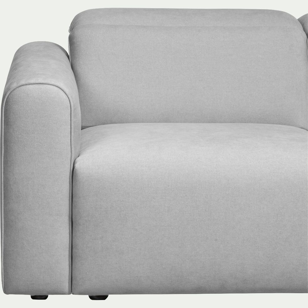 Canapé 5 places fixe en tissu - gris borie-SACHA