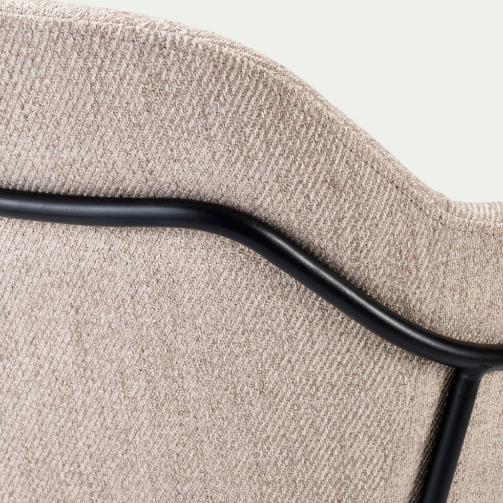 Chaise en tissu avec accoudoirs - beige alpilles-CHLOE