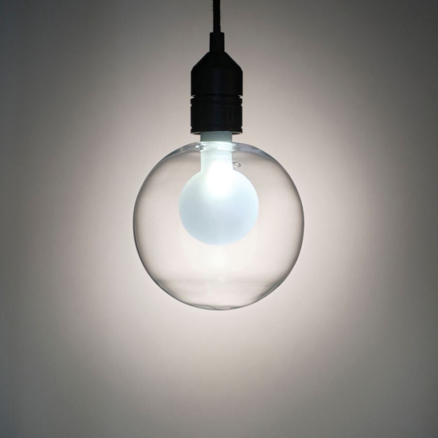 Ampoule LED globe double verre D14,5cm culot E27 - blanc-TWO