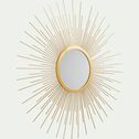Miroir soleil en métal - doré D64,5cm-ELIO