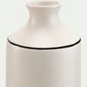 Vase bouteille en faïence H31cm - blanc-REOTIER