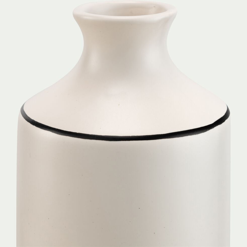 Vase en faïence H31cm - blanc-REOTIER