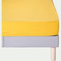 Drap housse en coton 140x200cm B30cm - jaune genet-CALANQUES