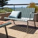 Canapé de jardin en aluminium - vert cèdre (2 places)-PARADOU