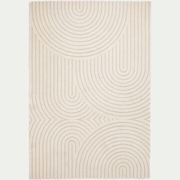 Tapis à motifs circulaires - beige 120x170cm-PELA