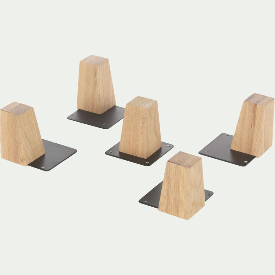 TASSIA Lot de 5 pieds en chêne-TASSIA