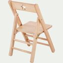 Chaise pliante pour enfant en bois d'hévéa - bois clair-BERY