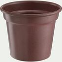Cache-pot en fer - brun rhassoul D10xH8,5cm-LORAF