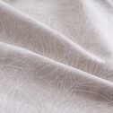 Chemin de table motif laurier en lin et coton - beige 50x150cm-ST REMY