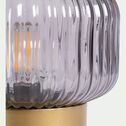 Lampe à poser en verre D16cm - doré-JANY