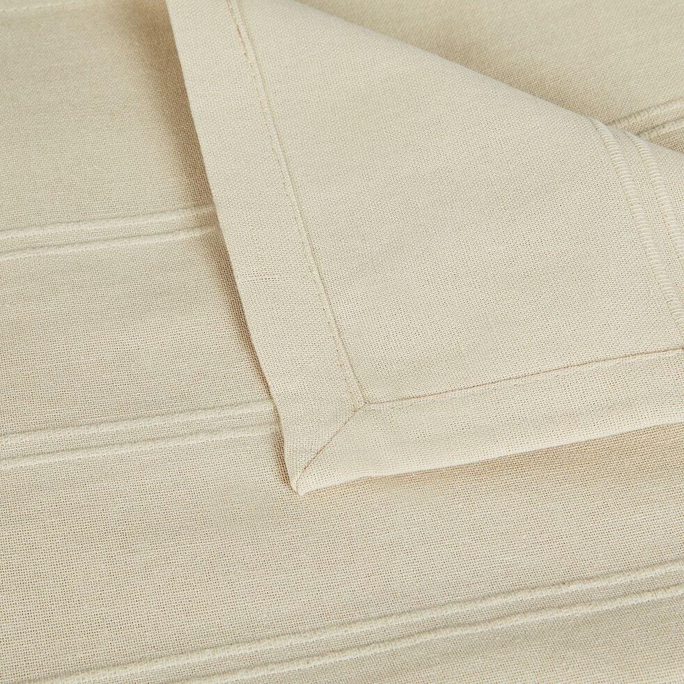Couvre-lit tissé en coton 230x250cm - beige roucas-BELCODENE