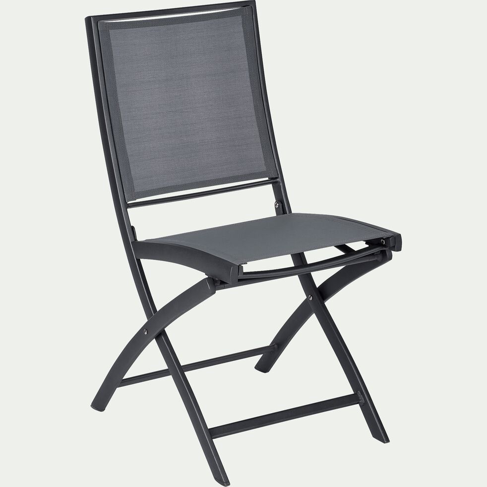 Chaise De Jardin Pliante Gris Anthracite Lario Chaise De
