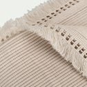 Couvre-lit en coton 180x230cm point ajouré - blanc écru-BARLIA