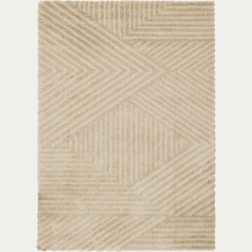 Tapis à motifs rayés - beige 160x230cm-DEOS