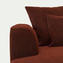 Canapé fixe 4 places en velours - brun rustrel-SIROCCO