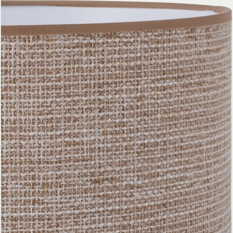 Abat-jour cylindrique effet fibres naturelles D32cm - beige-AGATHA