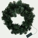 Couronne de Noël artificielle lumineuse D45cm - vert-HORTON