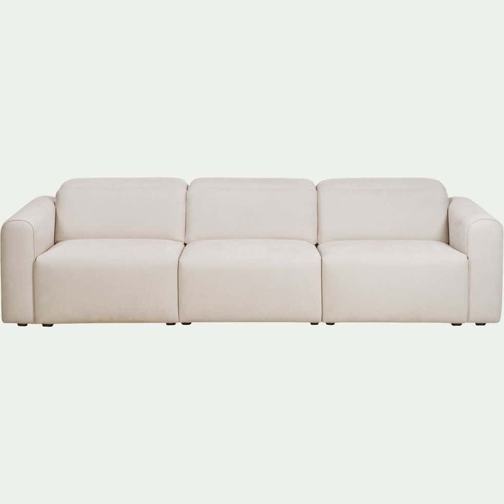 Canapé 5 places relax droit en tissu - beige roucas-SACHA