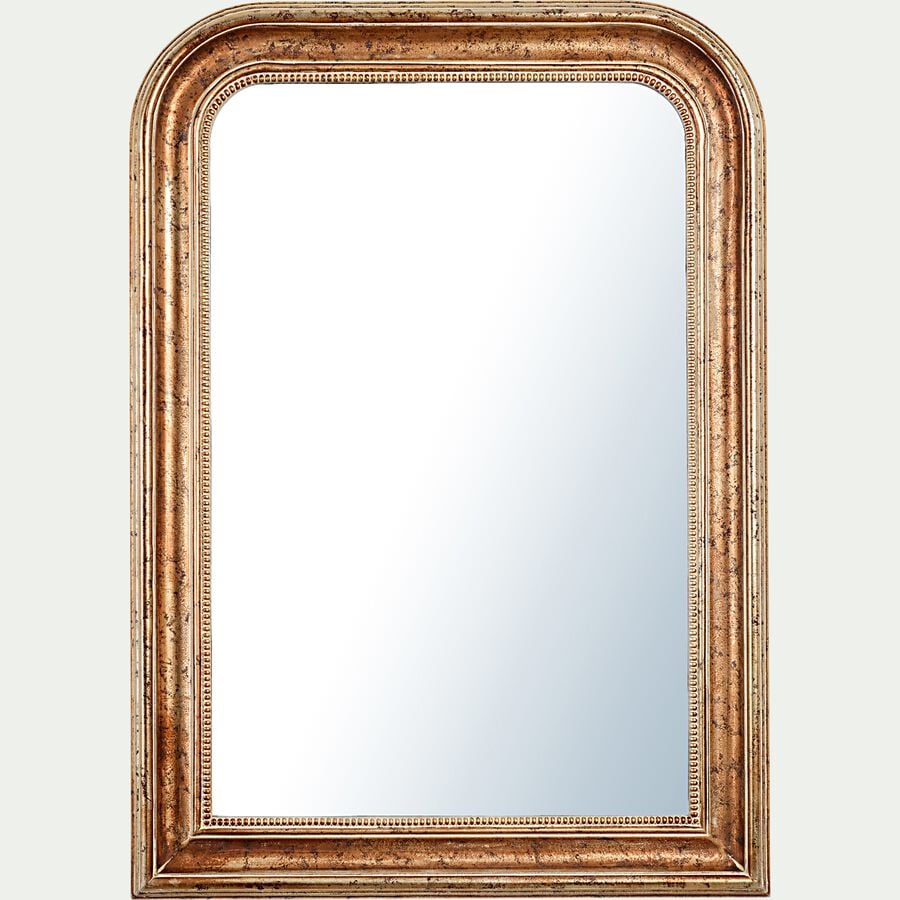 Miroir à moulures en bois - doré H115cm-ABRILO