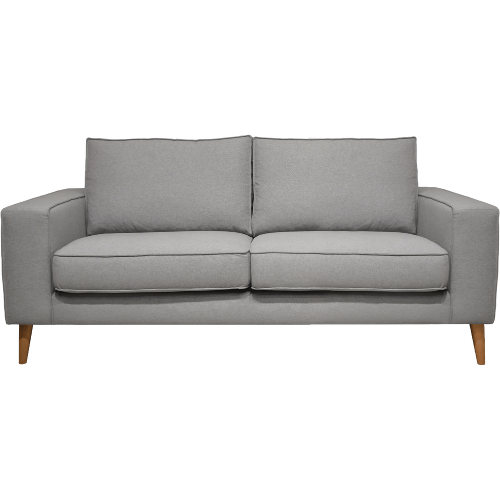 California Canapé 2 Places Fixe En Tissu Sunday Gris Clair