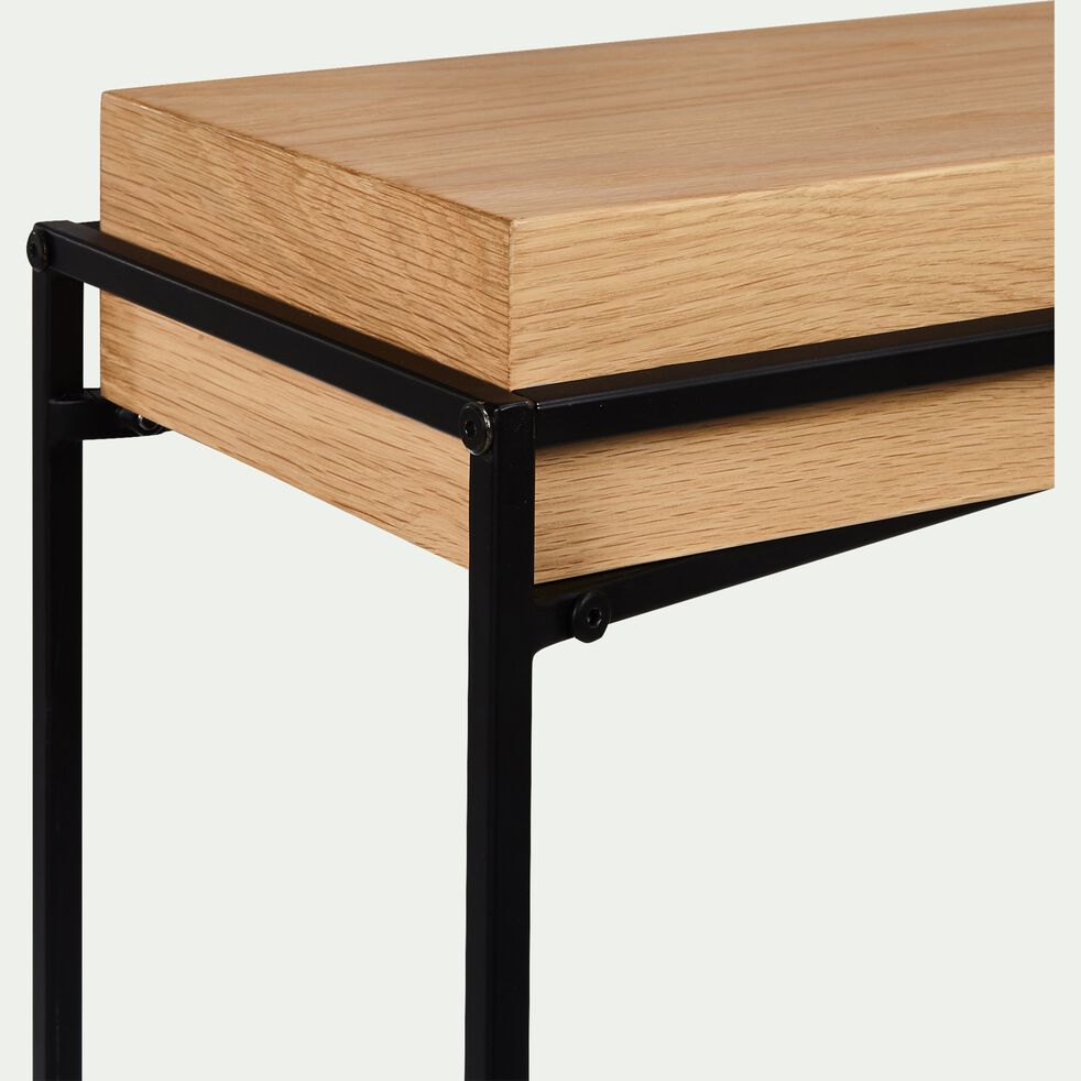 Console en acier et placage chêne - CESARINE - console ...