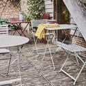 Table de jardin pliante en acier - vert olivier (2 places)-CERVIONE