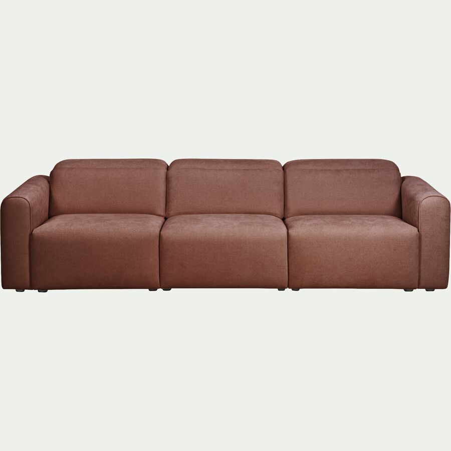 Canapé 5 places relax gauche en tissu - brun rustrel-SACHA