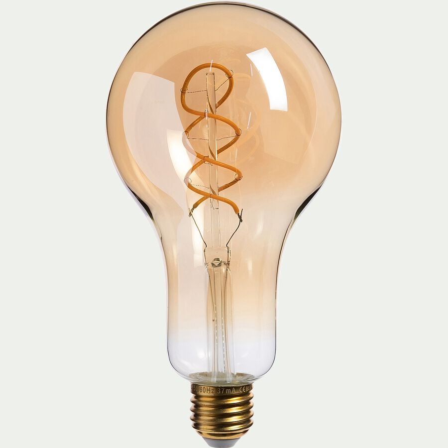 Ampoule décorative LED ambre D9,5cm culot E27-DECO