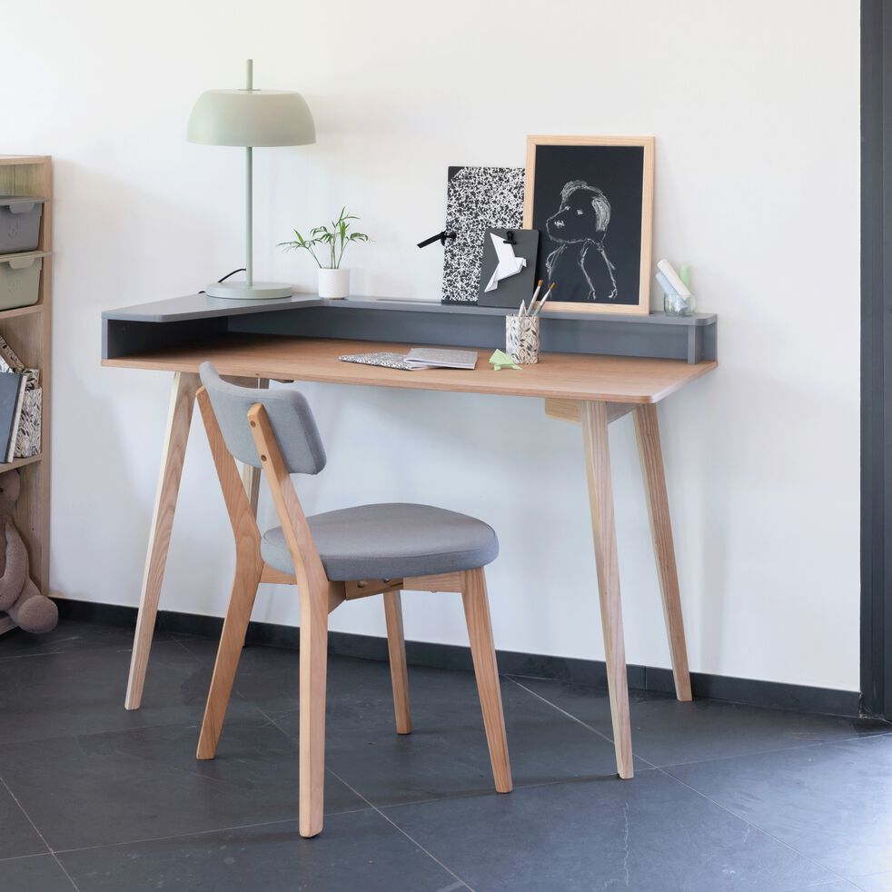 Bureau Avec Grand Plateau Et Etagere En Bois Clair Et Gris Silve Bureau Enfant Alinea Bureau Avec Grand Plateau Et Etagere En Bois Clair Et Gris Silve Bureau Enfant Alinea