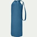 Drap housse en coton 160x200cm B30cm - bleu figuerolles-CALANQUES