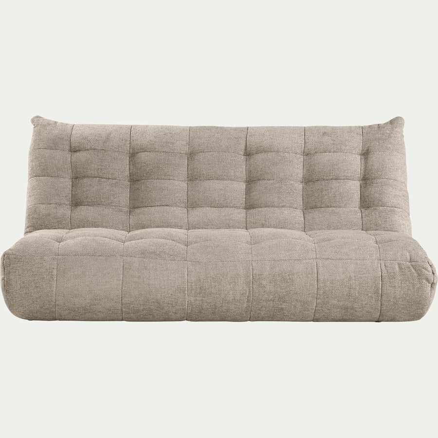 Canapé 4 places fixe en tissu chenille - beige roucas-SCALO