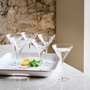 Coffret de 6 verres à martini en verre 26cl - transparent-MADE