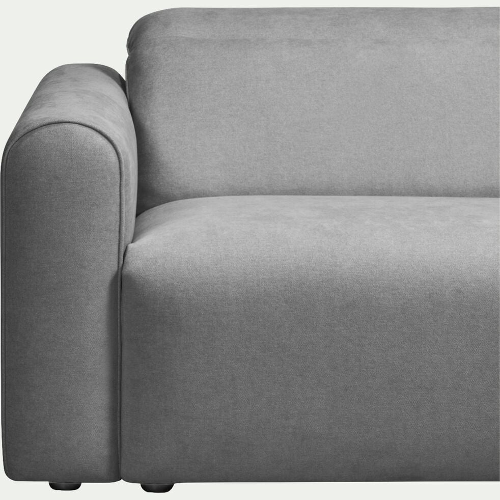 Canapé 3 places 2 relax en tissu - gris moyen-SACHA