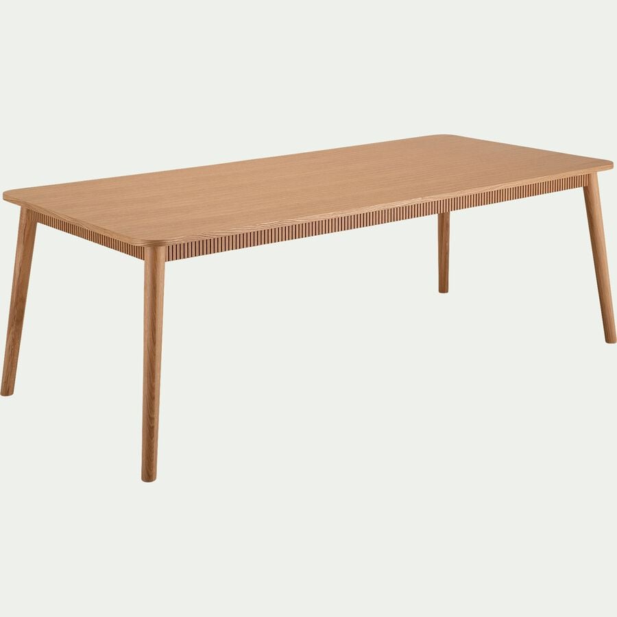 Table de repas rectangulaire en chêne - bois clair (8 places)-TALLIN