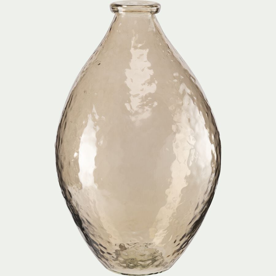 Vase organique en verre recyclé D22xH34cm - orange-KASIN
