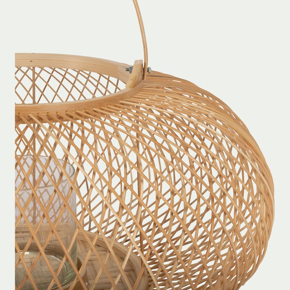 Lanterne en bambou D40xH20cm - naturel-VASCO