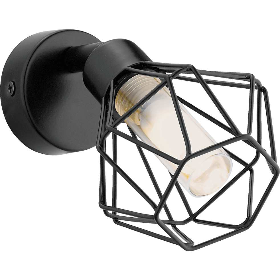 Spot applique en métal filaire noir 1 lumière ZAPATA spots Alinea